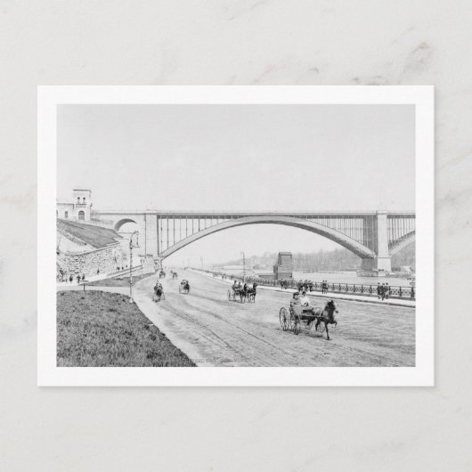 Washington Bridge en de Speedway-foto Briefkaart (Voorkant)