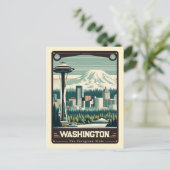 Washington |  Briefkaart van patriottische geest (Staand voorkant)