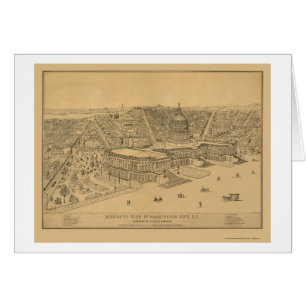 Washington, carte panoramique de C.C - 1872