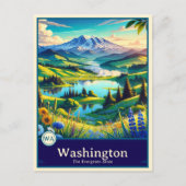 Washington | Carte postale ombragée style Anime (Devant)