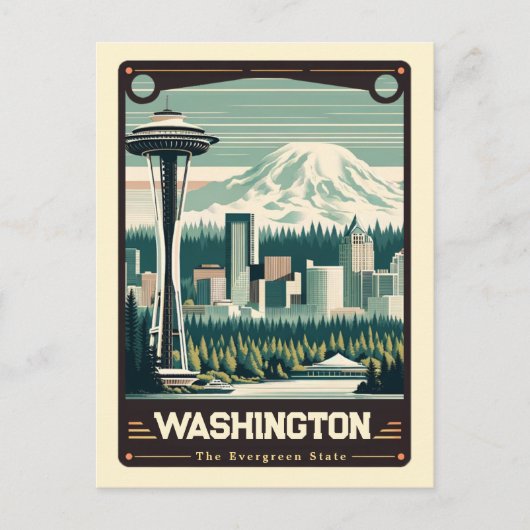 Washington | Carte postale Vintage Patriotic Spiri (Devant)