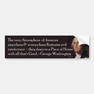 Washington-citaat over vuurwapenbumpersticker bumpersticker