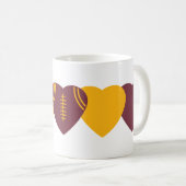 Washington Commanders Football Heart Design Koffiemok (Voorkant rechts)