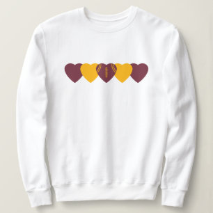 Washington Commanders Heart Football Dark Trui