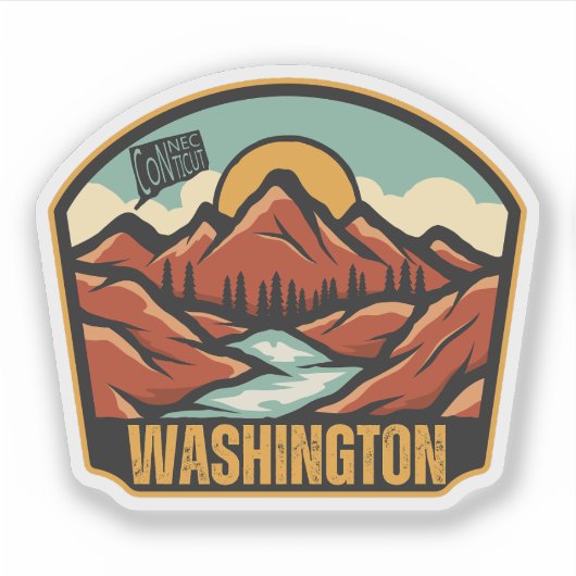 Washington, Connecticut Sticker (Voorkant)