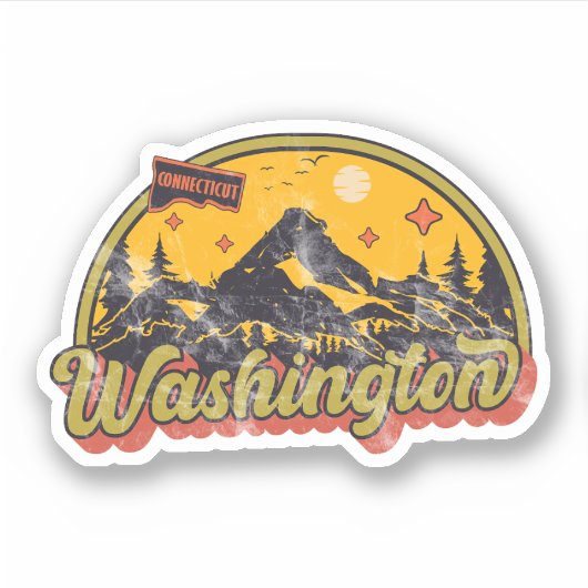 Washington, Connecticut Sticker (Voorkant)