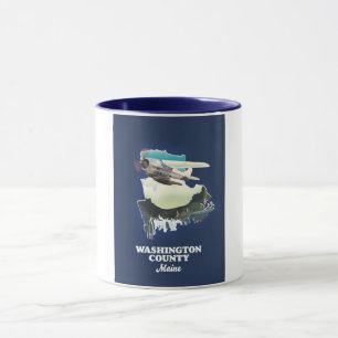 Washington county Maine Kaart Mok