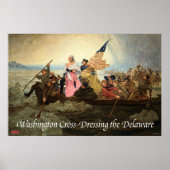 Washington Cross-Dressing the Delaware Poster (Devant)