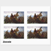 Washington Crossing Delaware Art Rechthoekige Sticker (Vel)