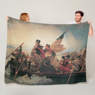 Washington Crossing the Delaware door Emanuel Leut Fleece Deken