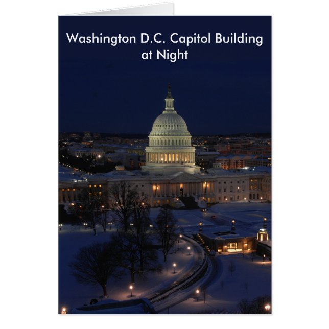 Washington D.C. Capitol Building in Winter Night (Voorkant)