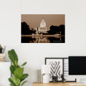 Washington D.C. - Capitol Poster (Thuiskantoor)