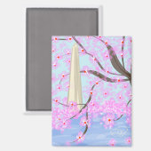 Washington, D.C. / Cherry Blossom Magnet Magneet (Voorkant / Achterkant)