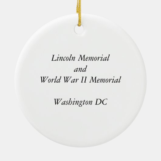 Washington D.C. Collectible Ornament (Achterkant)