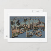 Washington D.C. - Grote lettertjes Briefkaart (Voorkant / Achterkant)