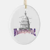 Washington D.C. kerstboomversiering Keramisch Ornament (Rechts)