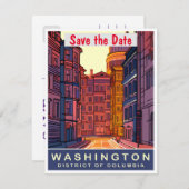 Washington D.C., Levendige Kleuren, Save The Date (Voorkant / Achterkant)