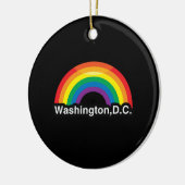 WASHINGTON D.C. LGBT PRIDE RAINBOW KERAMISCH ORNAMENT (Links)