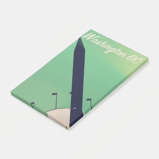Washington D.C. Oude reisaffiche Post-it® Notes (Schuin)