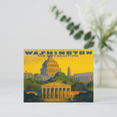 washington D.C. Pennsylvania Railroad retro Briefkaart (Staand voorkant)