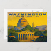washington D.C. Pennsylvania Railroad retro Briefkaart (Voorkant / Achterkant)