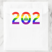 Washington D.C. Rainbow Pride Rechthoekige Sticker (Tas)