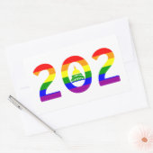 Washington D.C. Rainbow Pride Rechthoekige Sticker (Envelop)