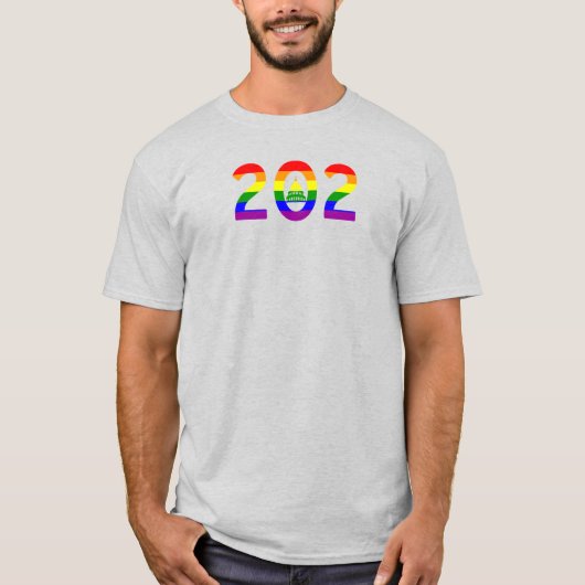 Washington D.C. Rainbow Pride T-shirt (Voorkant)