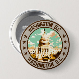 Washington D.C. Ronde Button 7,6 Cm