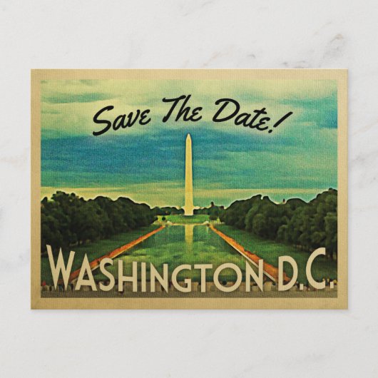 Washington D.C. Save the Date DC  Briefkaarten (Voorkant)