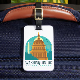 Washington D.C. United States Vintage Travel Bagagelabel