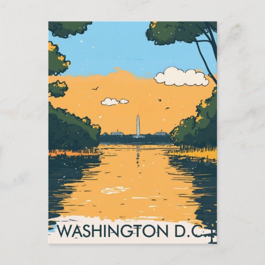 Washington D.C. USA Travel Briefkaart (Voorkant)