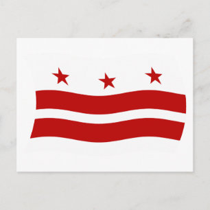 Washington D.C. Vlag Ansichtkaart Briefkaart