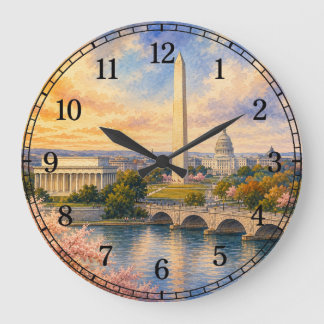 Washington D.C. Wall Clock — Landmark Design Grote Klok