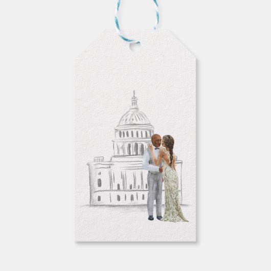 Washington D.C. Wedding Gift Label Cadeaulabel (Achterkant)