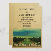 Washington D.C. Wedding Invitation DC  Kaart (Voorkant / Achterkant)