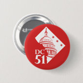 Washington DC 51e staat nu Button (Voorkant /achterkant)