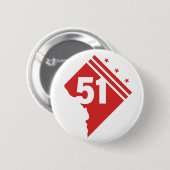 Washington DC 51e staat nu Button (Voorkant /achterkant)