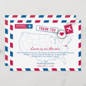 Washington DC Airmail Wedding Bedankt (Voorkant / Achterkant)