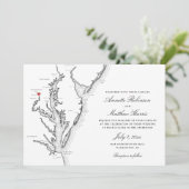 Washington DC all-in-one QR-code RSVP Bruiloft Kaart (Staand voorkant)