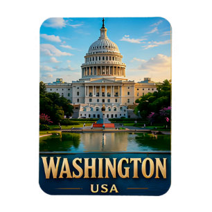 Washington DC Amerikaanse Landmarks Reis Souvenir Magneet