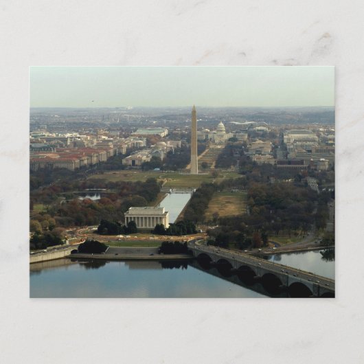 Washington DC-antennefoto Briefkaart (Voorkant)