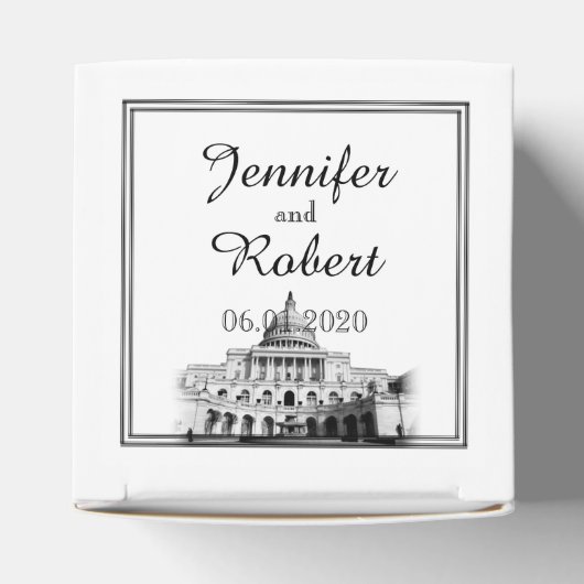 Washington DC Bestemming Bruiloft Favor Box Bedankdoosjes (Bovenkant)