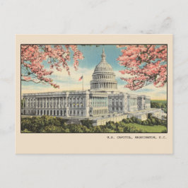 Washington DC Briefkaart US Capitol Cherry Blossom