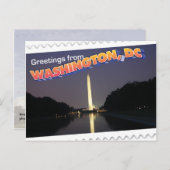Washington DC briefkaart Washington Monument (Voorkant / Achterkant)