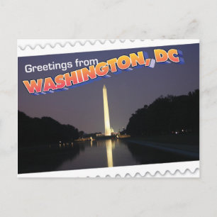Washington DC briefkaart Washington Monument
