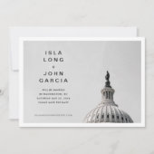 Washington DC Bruiloft Save the Date Uitnodiging (Voorkant)