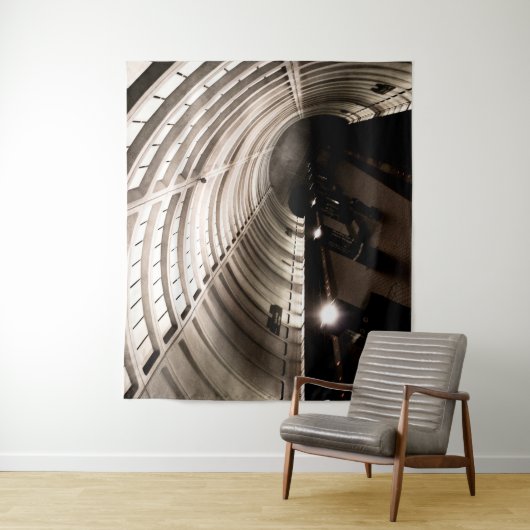 Washington DC Brutalist Architecture Wandkleed (In situ)