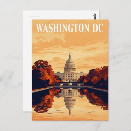 Washington DC Capitol Building Briefkaart (Voorkant / Achterkant)