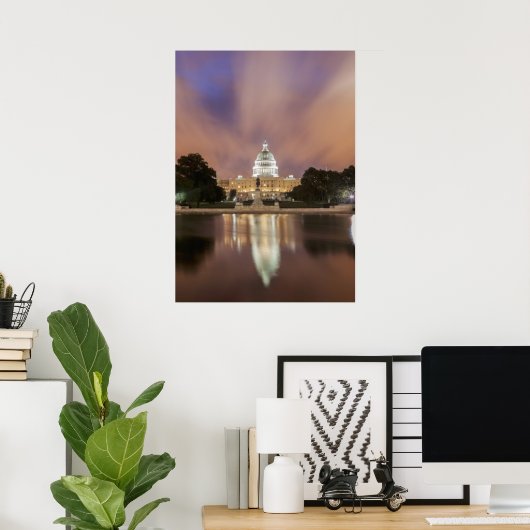 Washington DC, Capitol Building Poster (Thuiskantoor)